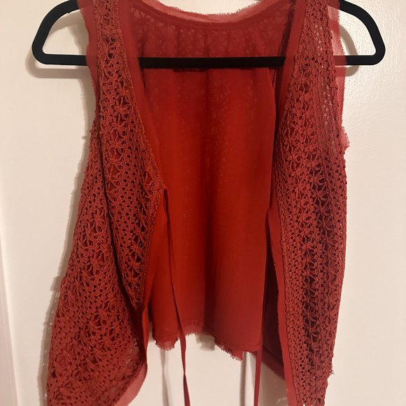 Crochet open back Top or reversible Vest Summer Festival Boho - Picture 3 of 10